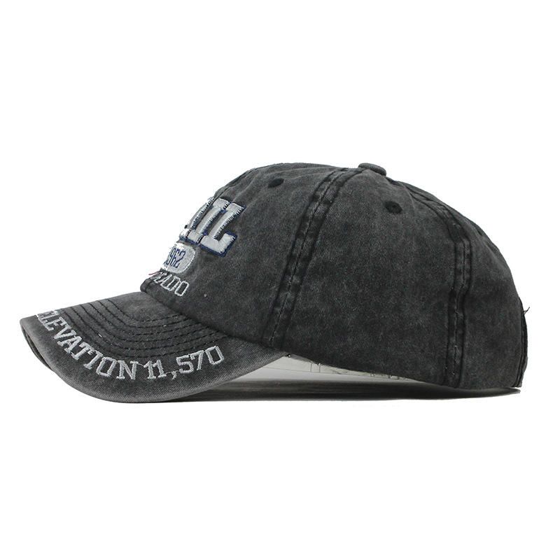 Gorra Bordada Con Letras Unisex Gorra De Béisbol Desgastada Lavable Sombrero Curvo De Algodón Transpirable Para El Sol