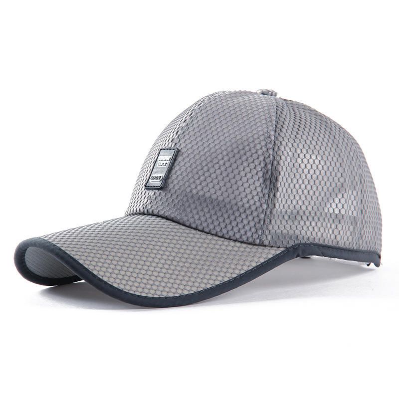 Gorra De Malla Informal Con Sombrilla Para Hombre Gorra De Béisbol Fina Y Transpirable