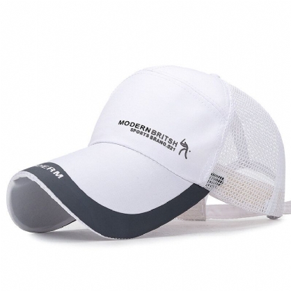 Gorra De Malla Informal Con Sombrilla Para Hombre Gorra De Béisbol Fina Y Transpirable Sombrero Largo Para El Sol De Verano Al Aire Libre