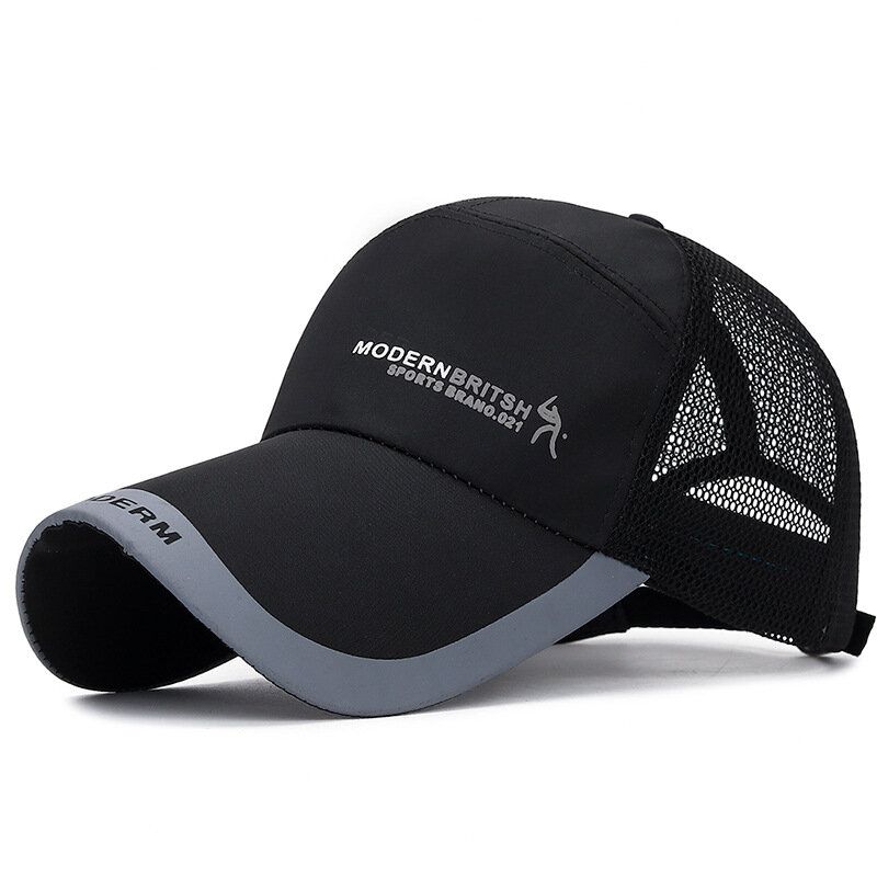 Gorra De Malla Informal Con Sombrilla Para Hombre Gorra De Béisbol Fina Y Transpirable Sombrero Largo Para El Sol De Verano Al Aire Libre