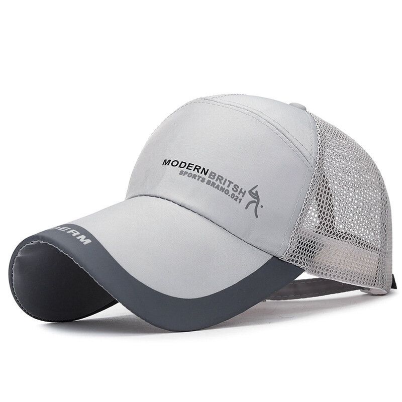 Gorra De Malla Informal Con Sombrilla Para Hombre Gorra De Béisbol Fina Y Transpirable Sombrero Largo Para El Sol De Verano Al Aire Libre