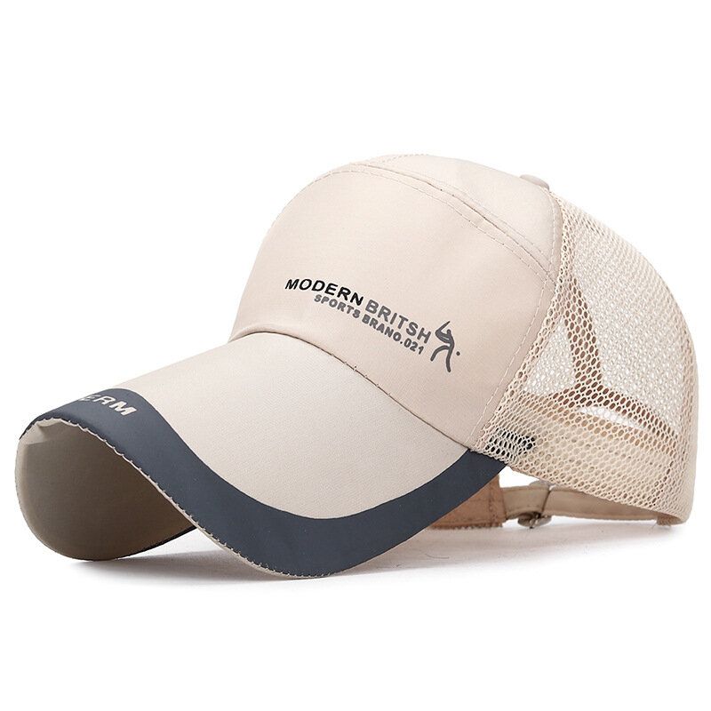 Gorra De Malla Informal Con Sombrilla Para Hombre Gorra De Béisbol Fina Y Transpirable Sombrero Largo Para El Sol De Verano Al Aire Libre