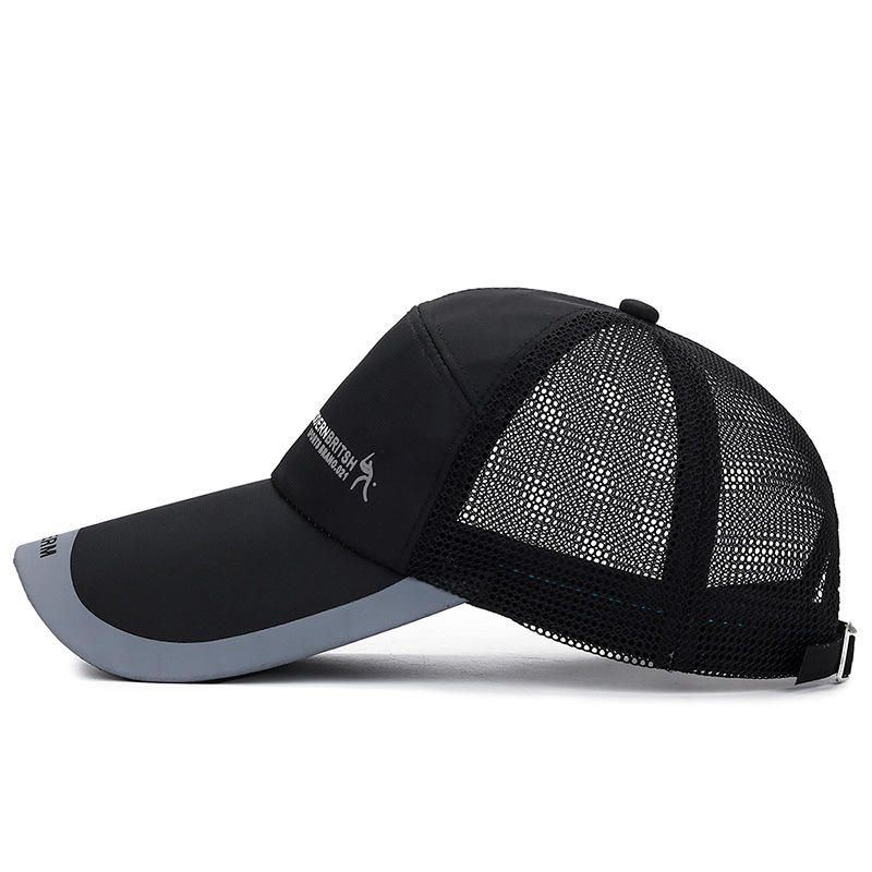 Gorra De Malla Informal Con Sombrilla Para Hombre Gorra De Béisbol Fina Y Transpirable Sombrero Largo Para El Sol De Verano Al Aire Libre