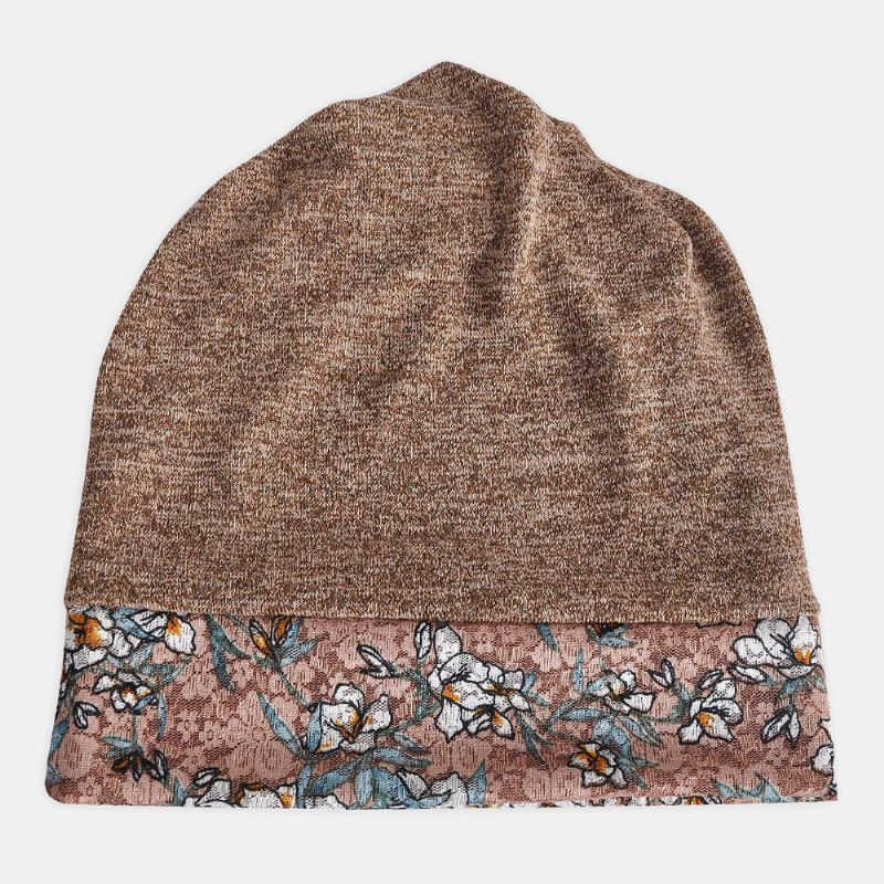 Gorro De Bufanda Con Costura De Encaje Estampado Gorro De Turbante De Doble Uso