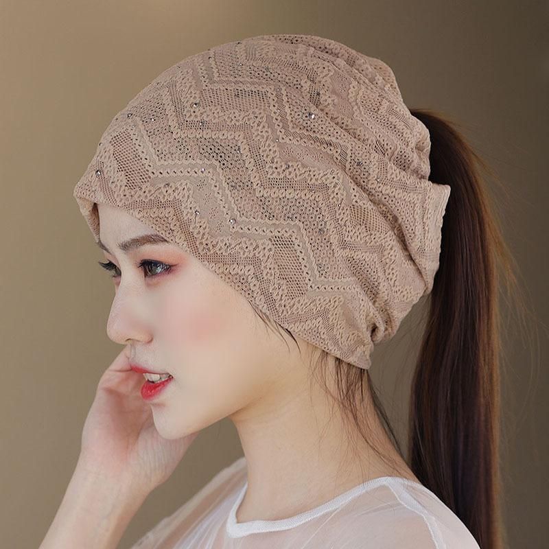 Gorro De Gorro Casual Fino Y Transpirable Con Encaje Ahuecado Para Mujer