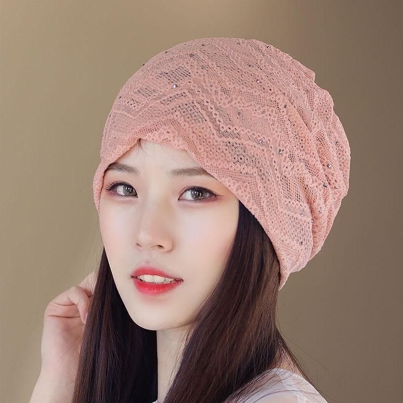 Gorro De Gorro Casual Fino Y Transpirable Con Encaje Ahuecado Para Mujer