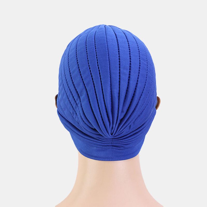 Gorro De Color Sólido Botón De Estilo Nacional Orejas Montables Pañuelo Para Evitar Estrangulamiento