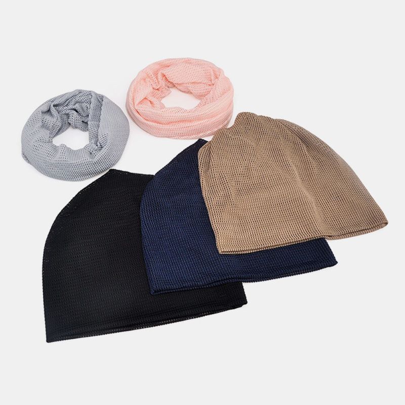 Gorro Fino De Malla De Color Sólido Banda Para El Cabello Transpirable Bufanda Multifuncional