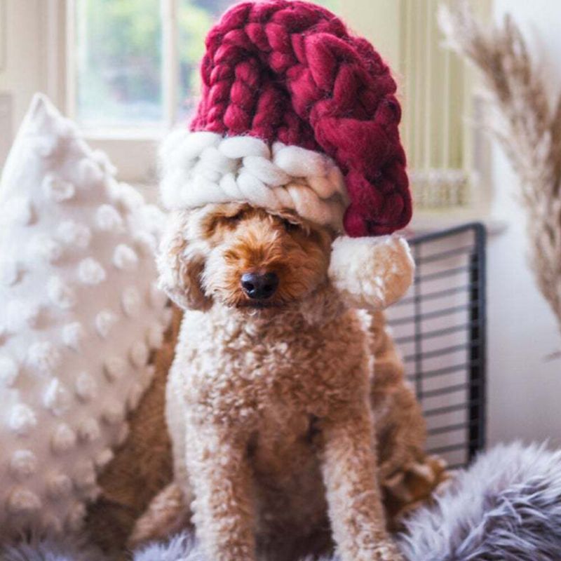 Gorro De Lana Tejido A Mano Para Mujer Cálido Y Creativo Gorro Tejido