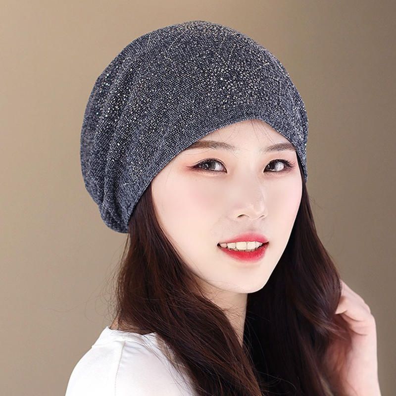 Gorro De Poliéster Transpirable Vintage Gorro De Turbante Flexible Con Orejeras Para Mujer