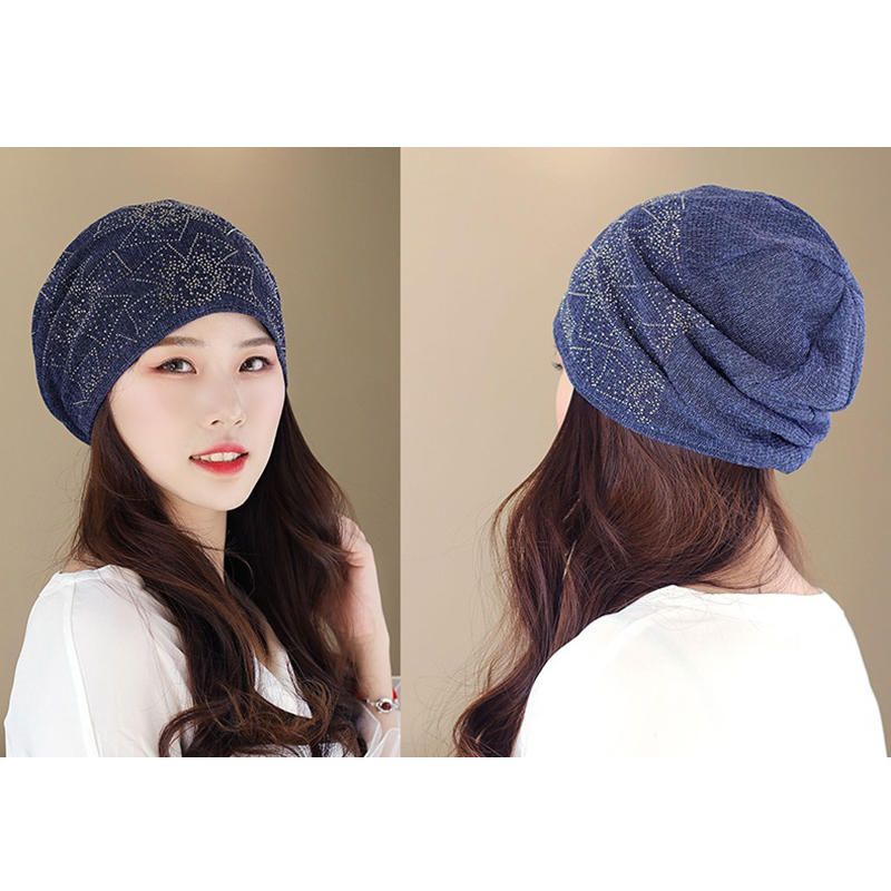 Gorro De Poliéster Transpirable Vintage Gorro De Turbante Flexible Con Orejeras Para Mujer