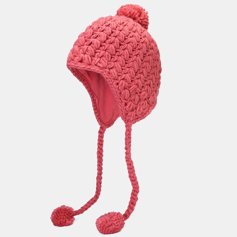 Gorro De Punto Cálido De Color Sólido Para Mujer Gorras Pequeñas