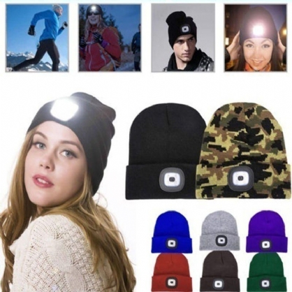 Gorro De Punto Con Luz Led Gorro De Punto Jogging Night Walking