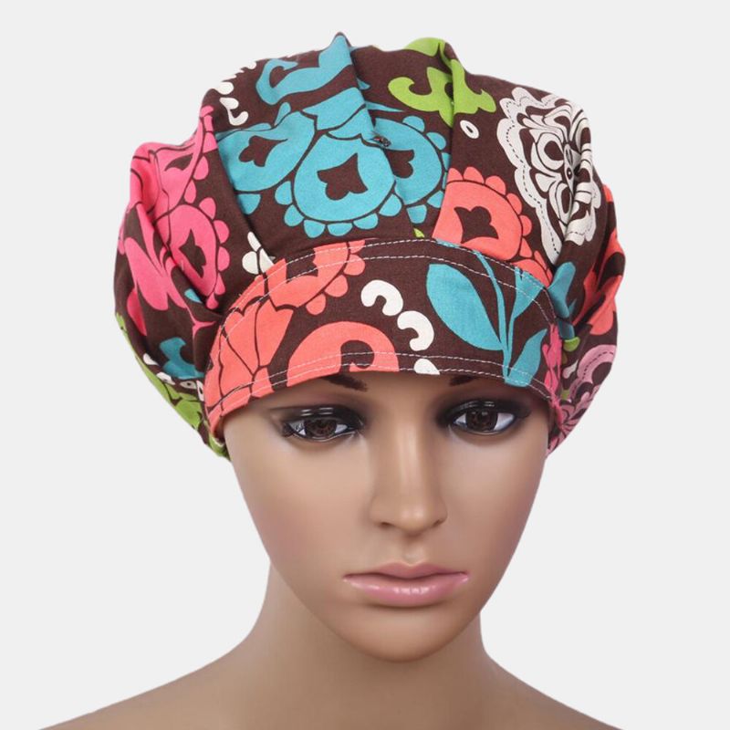 Gorro Quirúrgico Con Estampado Bouffant Tejido Temático Médico