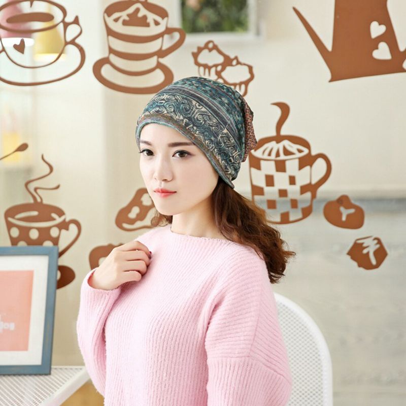 Gorro De Turbante Con Estampado Multiusos Para Mujer Polaina Informal De Verano Para Exteriores Gorro Suave Elástico Para El Cuello