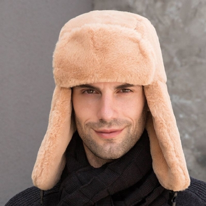 Gorro Unisex De Felpa Y Terciopelo Cálido Para Los Oídos Resistente Al Viento Para Montar En Esquí