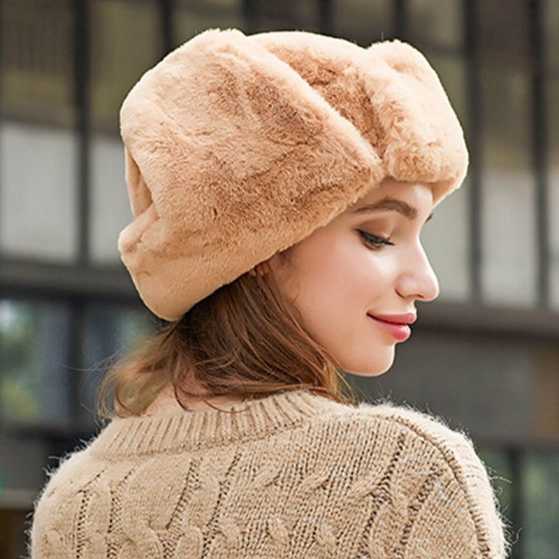 Gorro Unisex De Felpa Y Terciopelo Cálido Para Los Oídos Resistente Al Viento Para Montar En Esquí