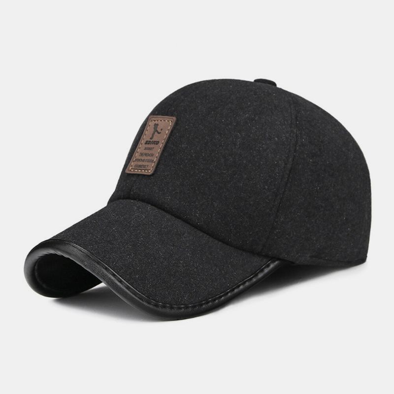 Hombre Felt Plus Thicken Keep Warm Protección Para Los Oídos Casual Breve Gorra De Béisbol