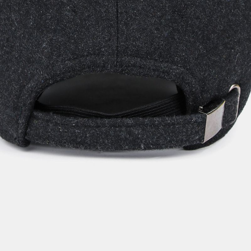 Hombre Felt Plus Thicken Keep Warm Protección Para Los Oídos Casual Breve Gorra De Béisbol