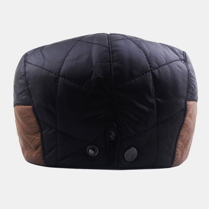 Hombre Plus Terciopelo Cálido Superficie Brillante Casual Forward Hat Beret Hat