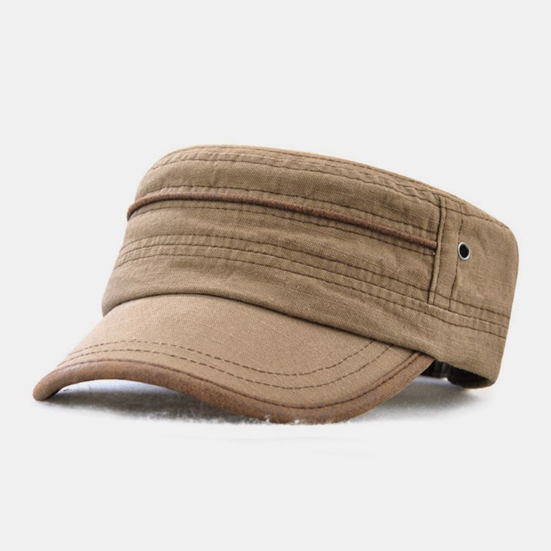 Hombres Algodón Casual Exterior Universal Gorra Militar Gorra Plana Gorra Con Visera