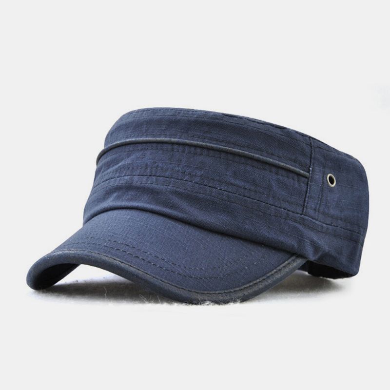 Hombres Algodón Casual Exterior Universal Gorra Militar Gorra Plana Gorra Con Visera