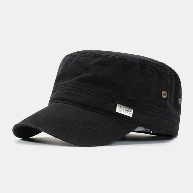 Hombres Algodón Casual Viaje Al Aire Libre Spoet Visera Solar Sombrero Plano Transpirable Gorra Con Visera