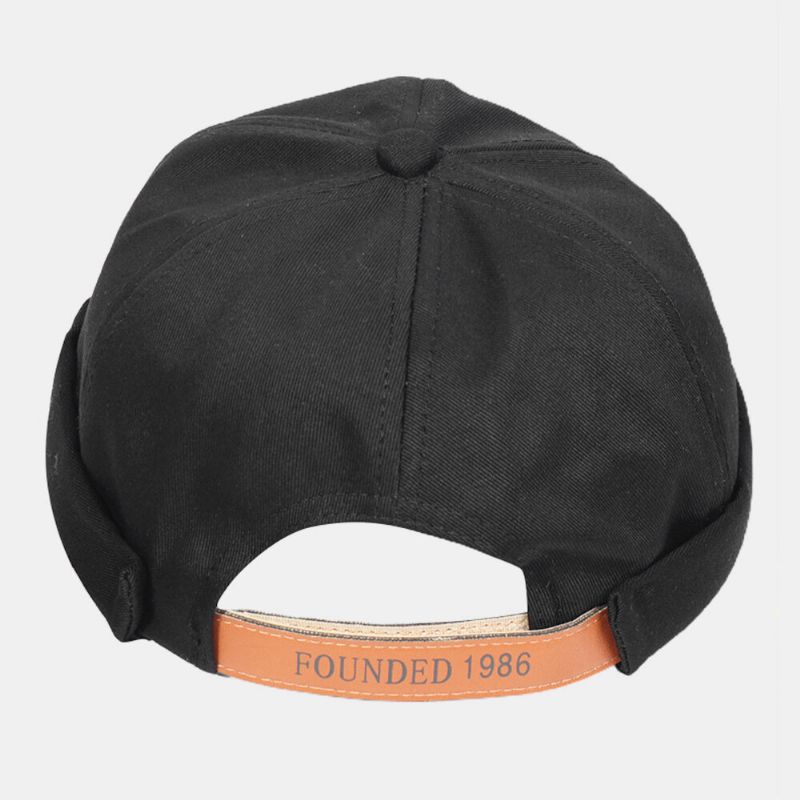 Hombres Algodón Color Sólido Casual Gorro Sin Ala Ajustable Gorra De Propietario Gorra De Calavera