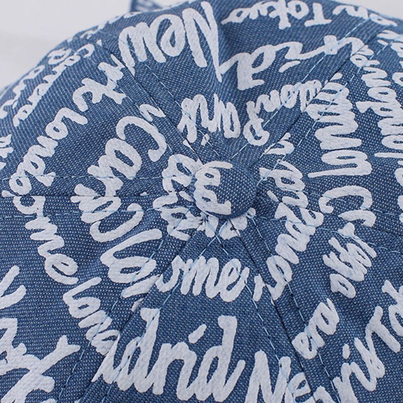 Hombres Algodón Impresión De Letras En Inglés Retro Casual Hip-hop Gorra De Propietario Ajustable Gorro Sin Ala Gorro De Calavera