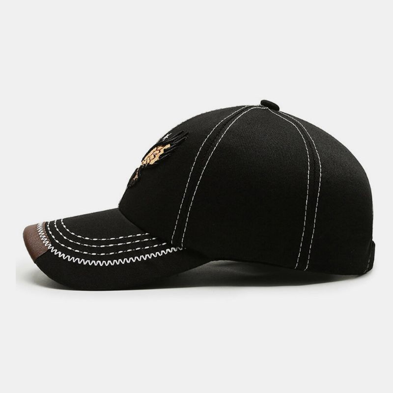 Hombres Algodón Retro Águila Bordado Patrón Sunvisor Casual Papá Sombrero Sombrero De Béisbol