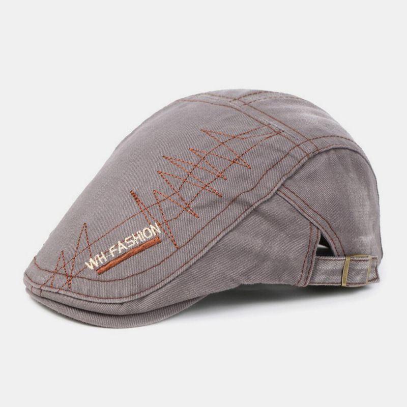 Hombres Algodón Sutura Transpirable Retro Casual Boina Gorra Sombrero Plano Sombrero Delantero Sombrero De Pintor