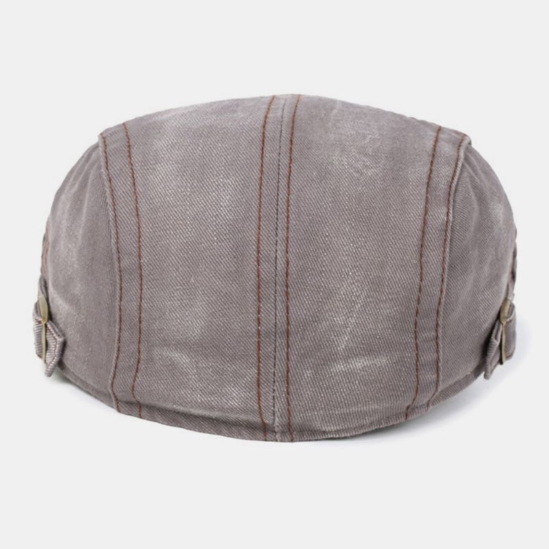 Hombres Algodón Sutura Transpirable Retro Casual Boina Gorra Sombrero Plano Sombrero Delantero Sombrero De Pintor