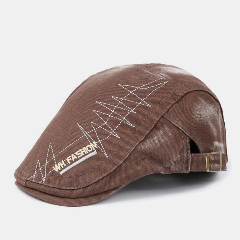 Hombres Algodón Sutura Transpirable Retro Casual Boina Gorra Sombrero Plano Sombrero Delantero Sombrero De Pintor