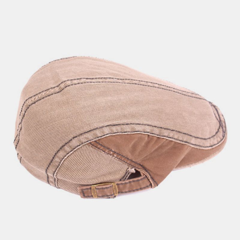 Hombres Bordado Patchwork Color Moda Casual Visera Plana Sombrero Adelante Sombrero Boina Sombrero