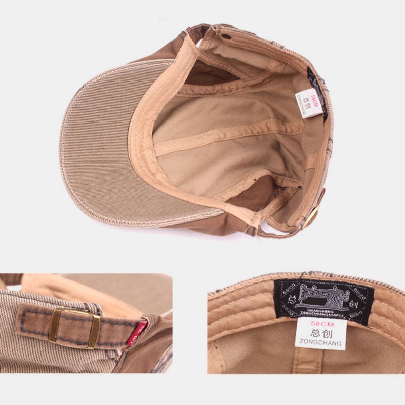 Hombres Bordado Patchwork Color Moda Casual Visera Plana Sombrero Adelante Sombrero Boina Sombrero