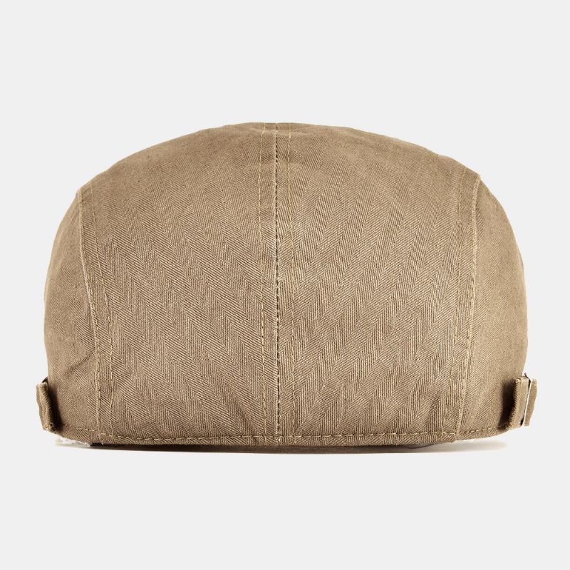 Hombres Color A Juego Sutura De La Mano Ajustable Casual Sombrilla Boina Gorra Sombrero Plano