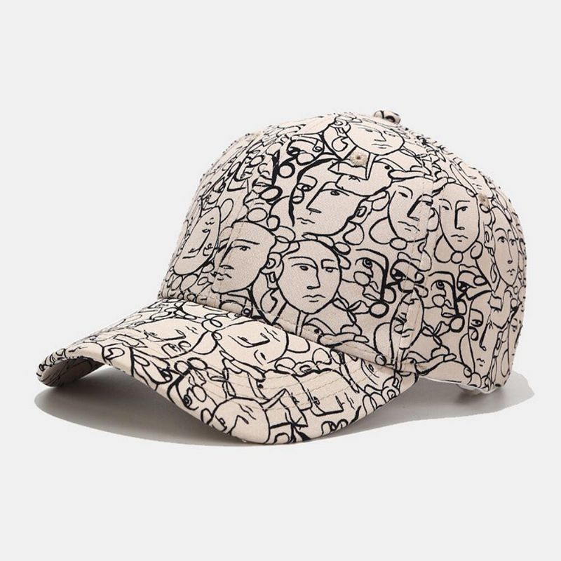 Hombres Denim Figura Patrón Gorra De Béisbol Sombrero De Papá Gorra Con Visera Sombrero Ajustable Para Sombrilla Al Aire Libre