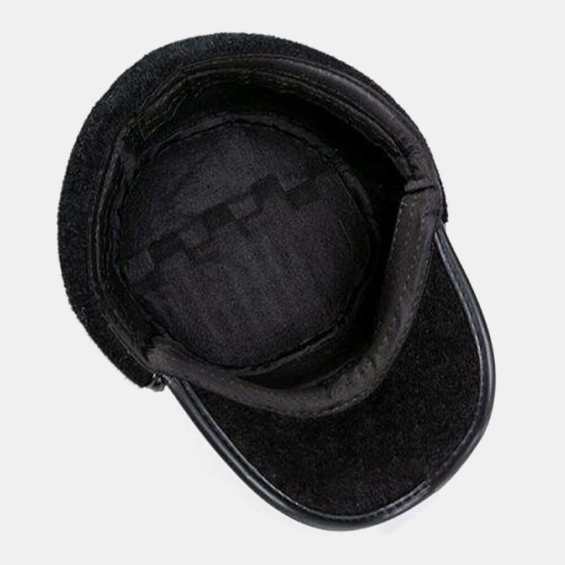 Hombres Faux Mink Hair Thermal Warm Protección Para Los Oídos Sombrero Plano Sombrero De Béisbol Sombrero De Papá