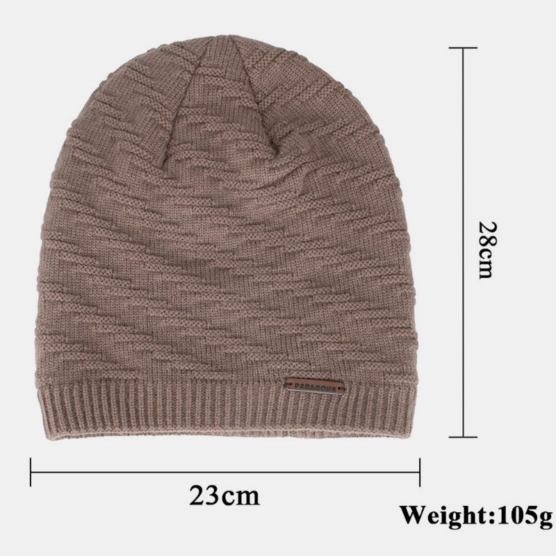 Hombres Lana Más Invierno Grueso Mantener Cálido A Prueba De Viento Protección Para Los Oídos Sombrero De Punto Beanie Toque Hat