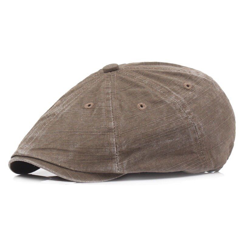 Hombres Mujeres Algodón Lavado Pintor Boina Gorras Classic Newsboy Cabbie Hat