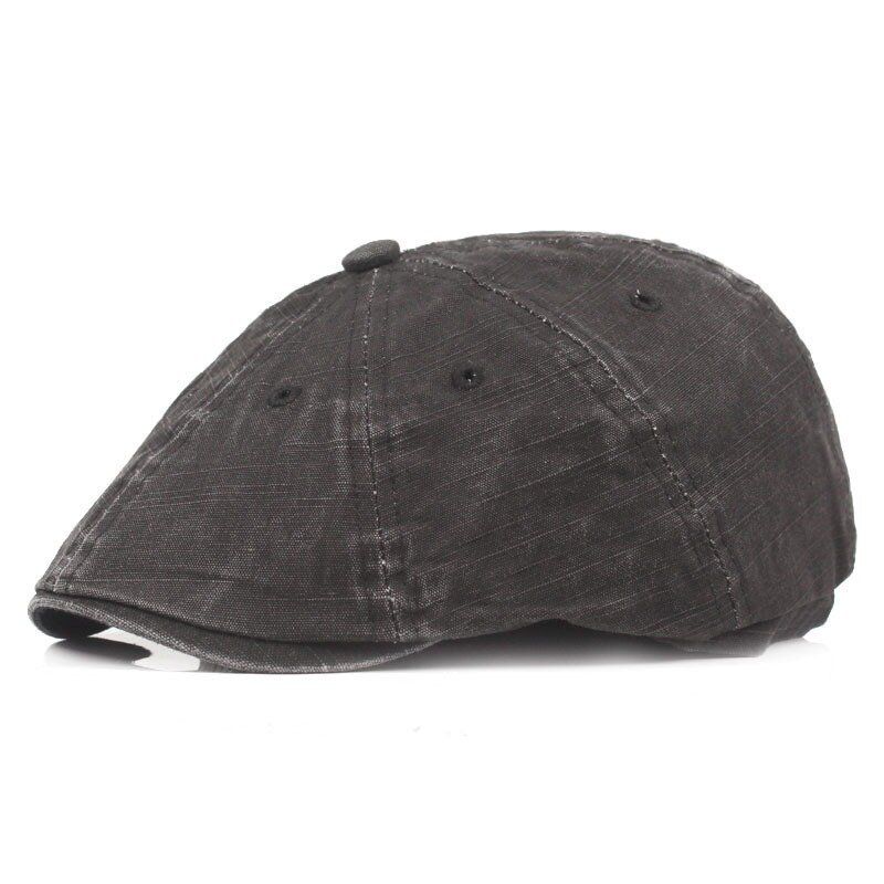 Hombres Mujeres Algodón Lavado Pintor Boina Gorras Classic Newsboy Cabbie Hat