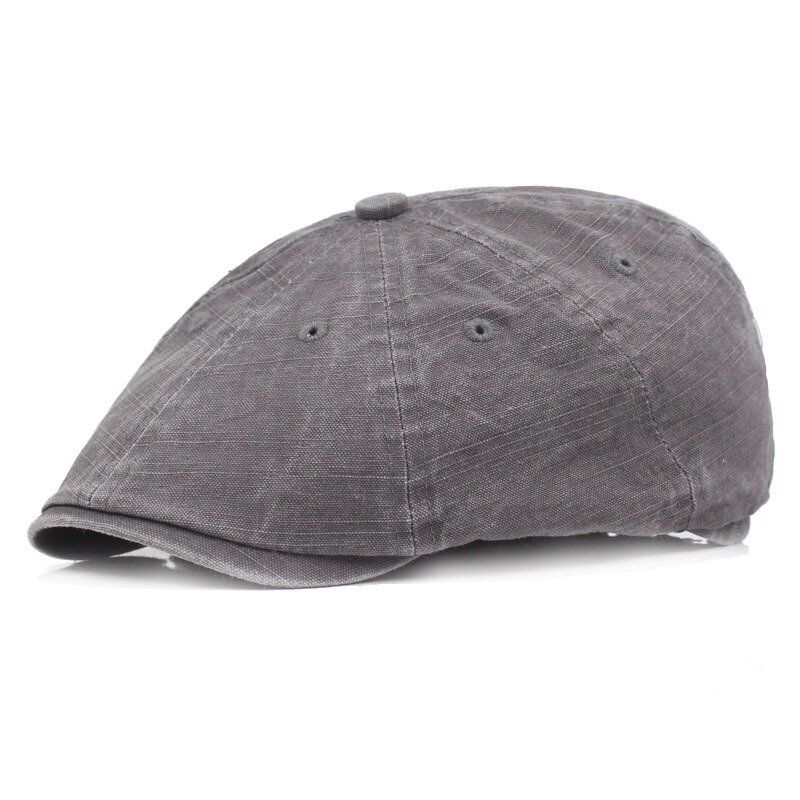 Hombres Mujeres Algodón Lavado Pintor Boina Gorras Classic Newsboy Cabbie Hat