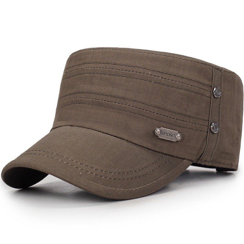 Hombres Mujeres Vogue Algodón Color Sólido Sombreros Planos Simples Sombrilla Casual Exterior Gorra Ajustable