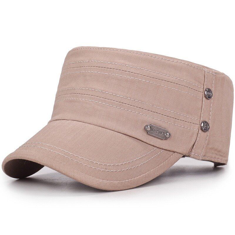 Hombres Mujeres Vogue Algodón Color Sólido Sombreros Planos Simples Sombrilla Casual Exterior Gorra Ajustable