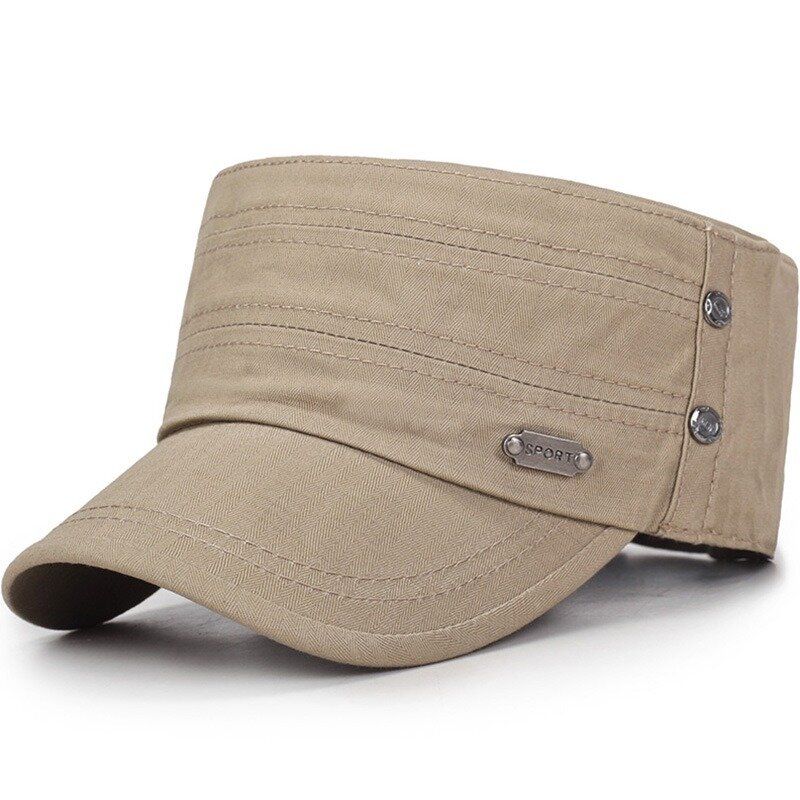 Hombres Mujeres Vogue Algodón Color Sólido Sombreros Planos Simples Sombrilla Casual Exterior Gorra Ajustable