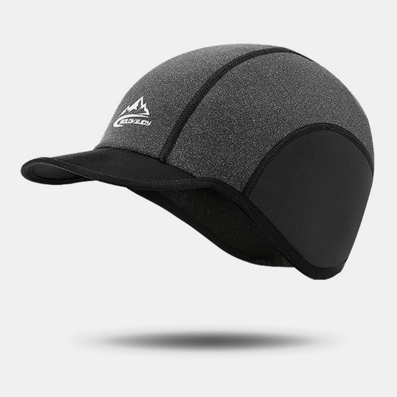 Hombres Nylon Plus Terciopelo Cálido Resistente A La Intemperie Orejeras Protección Deporte Montar Escalada Gorra Con Visera Sombrero De Béisbol