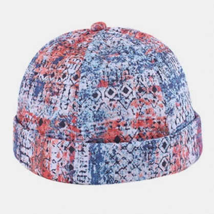 Hombres Y Mujeres Algodón Colorido Hip-hop Sombrilla Ajustable Gorra Fina De Propietario Gorro Sin Ala Gorro De Calavera