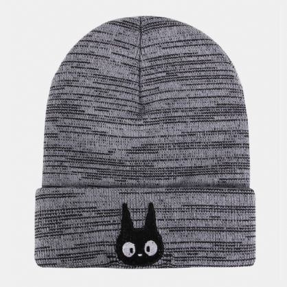 Hombres Y Mujeres Bordado De Dibujos Animados Gato Mantener Caliente Gorro De Punto Gorro De Esquí Gorro De Todo Fósforo