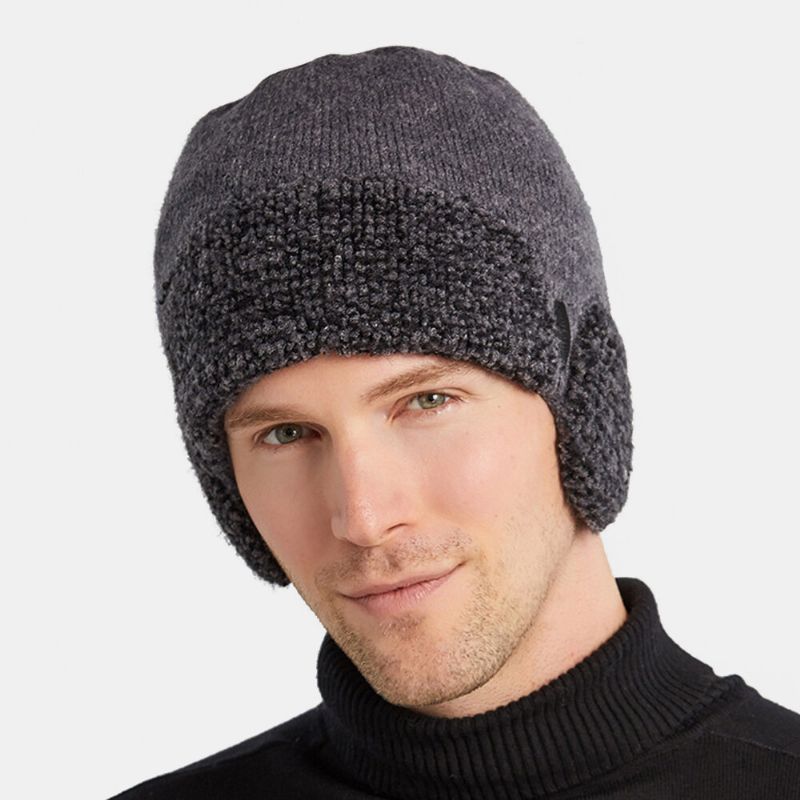 Máscara Desmontable Unisex De Doble Uso Más Gorro De Punto Grueso Y Cálido A Prueba De Viento Para La Cara Protección Para Los Oídos Para Montar