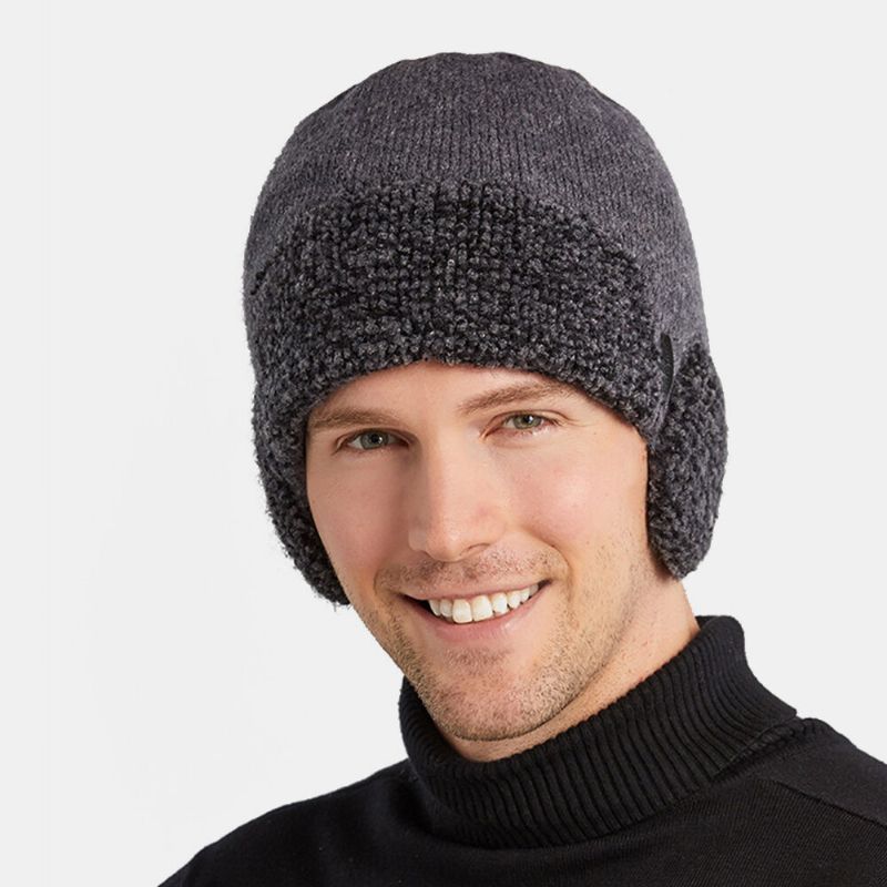 Máscara Desmontable Unisex De Doble Uso Más Gorro De Punto Grueso Y Cálido A Prueba De Viento Para La Cara Protección Para Los Oídos Para Montar